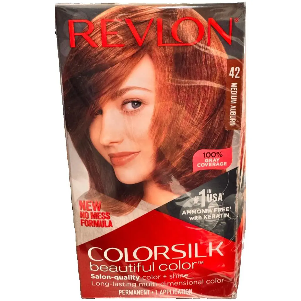 12 Revlon Colorsilk Permanent Hair Color 100 Gray Coverage 42 Medium Auburn