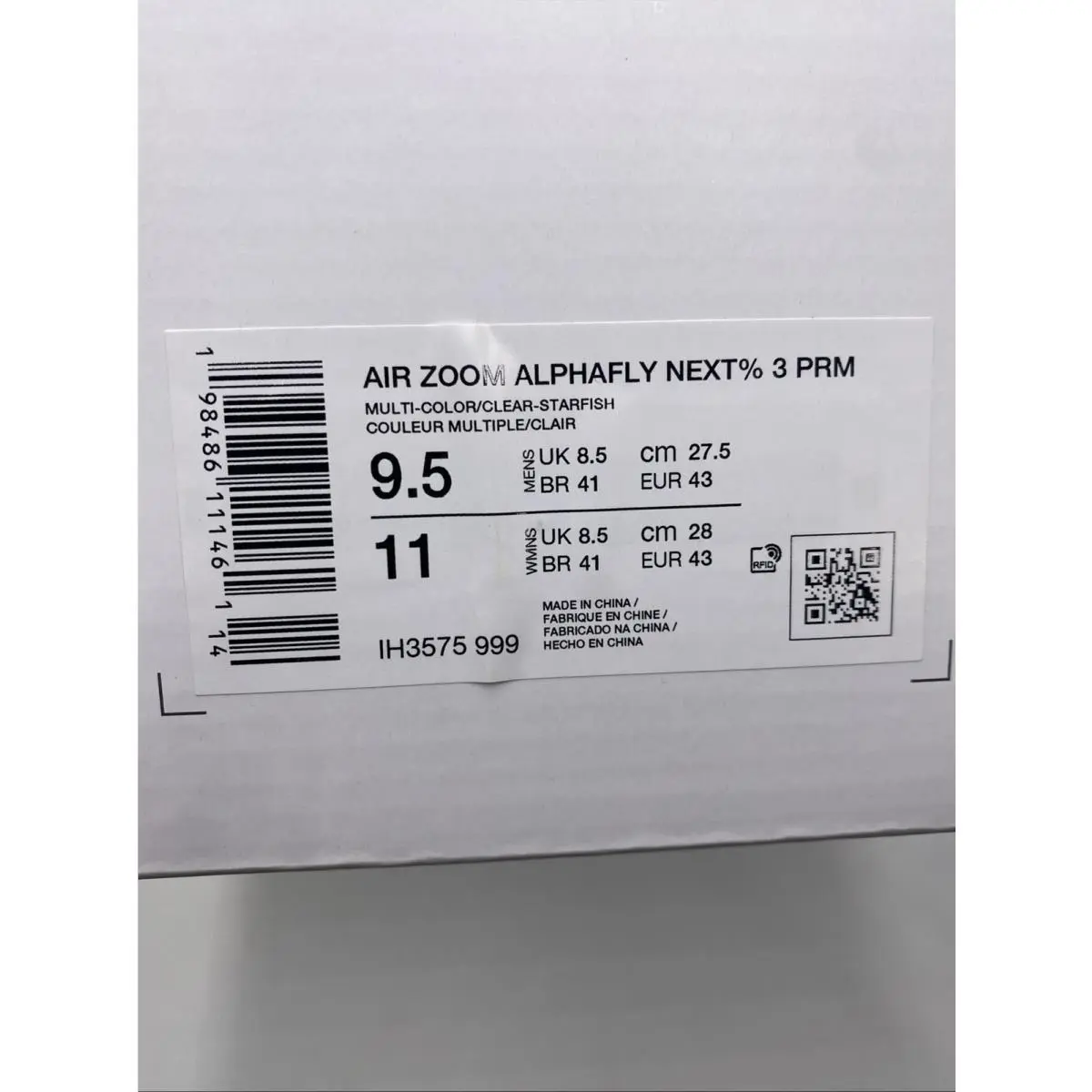 Nike shoes - Nike Air Zoom Alphafly - Air Zoom Alphafly - IH3575-999 - Multi-Color/Clear-Starfish (UPC: 198486111461) 9