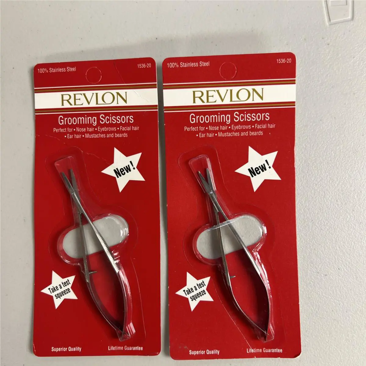 2 Revlon Grooming Scissors Perfect For All Facial and Nose Hair 1536-20