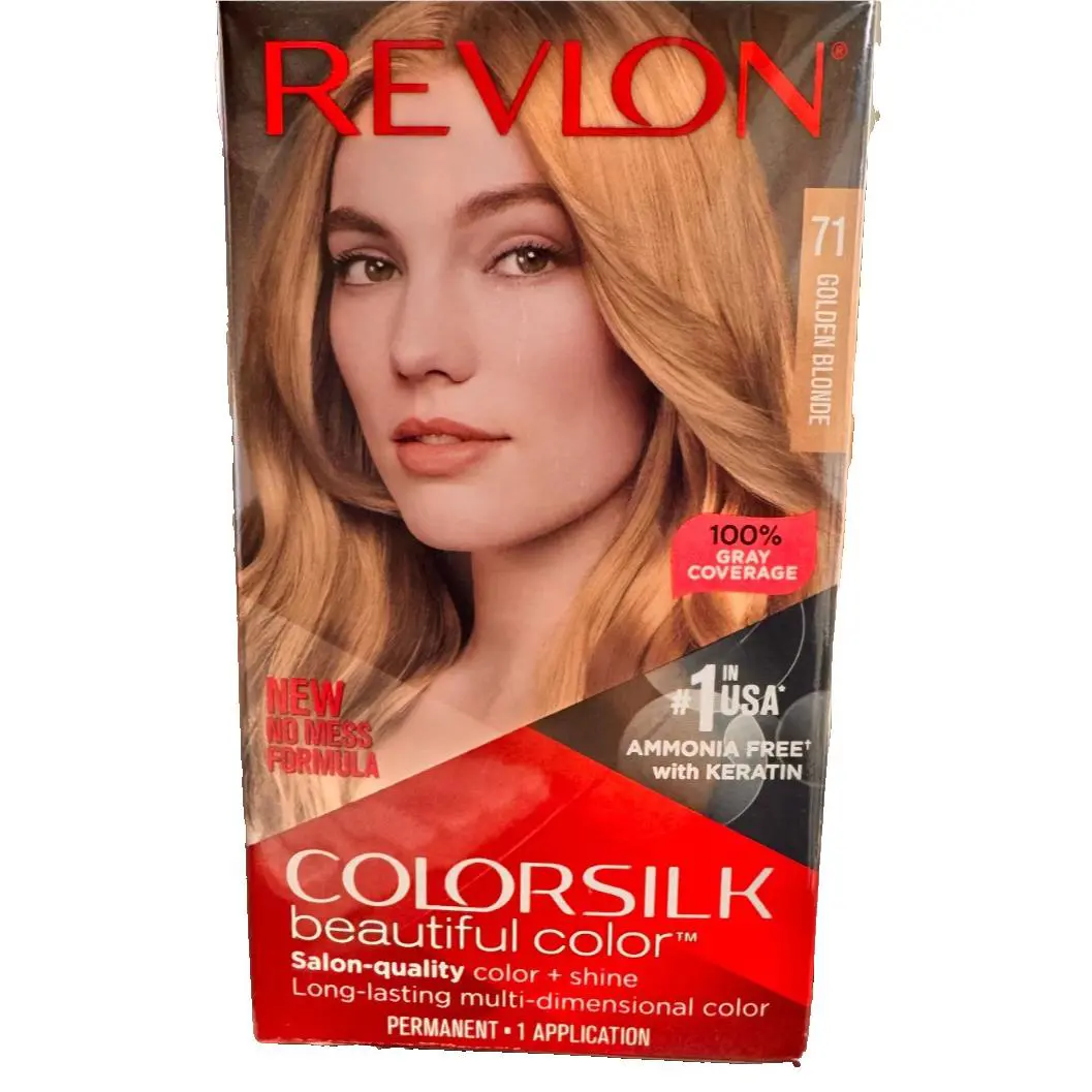 12 Revlon Colorsilk Permanent Hair Color 100 Gray Coverage 71 Golden Blonde