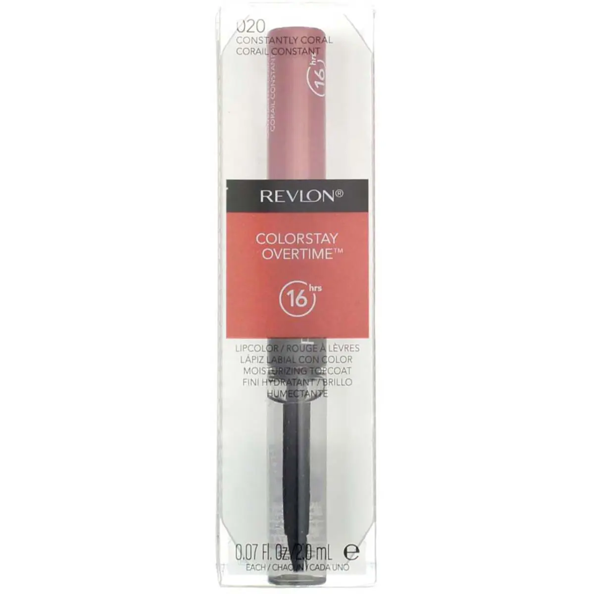 4 Pack Revlon Colorstay Overtime Lipcolor Constantly Coral 20 0.07 fl oz