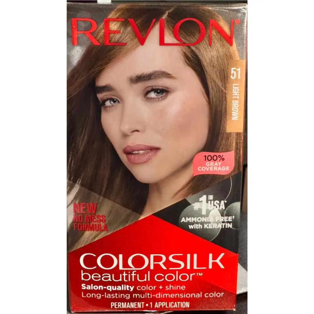 12 Revlon Colorsilk Permanent Hair Color Gray Coverage 51 Light Brown