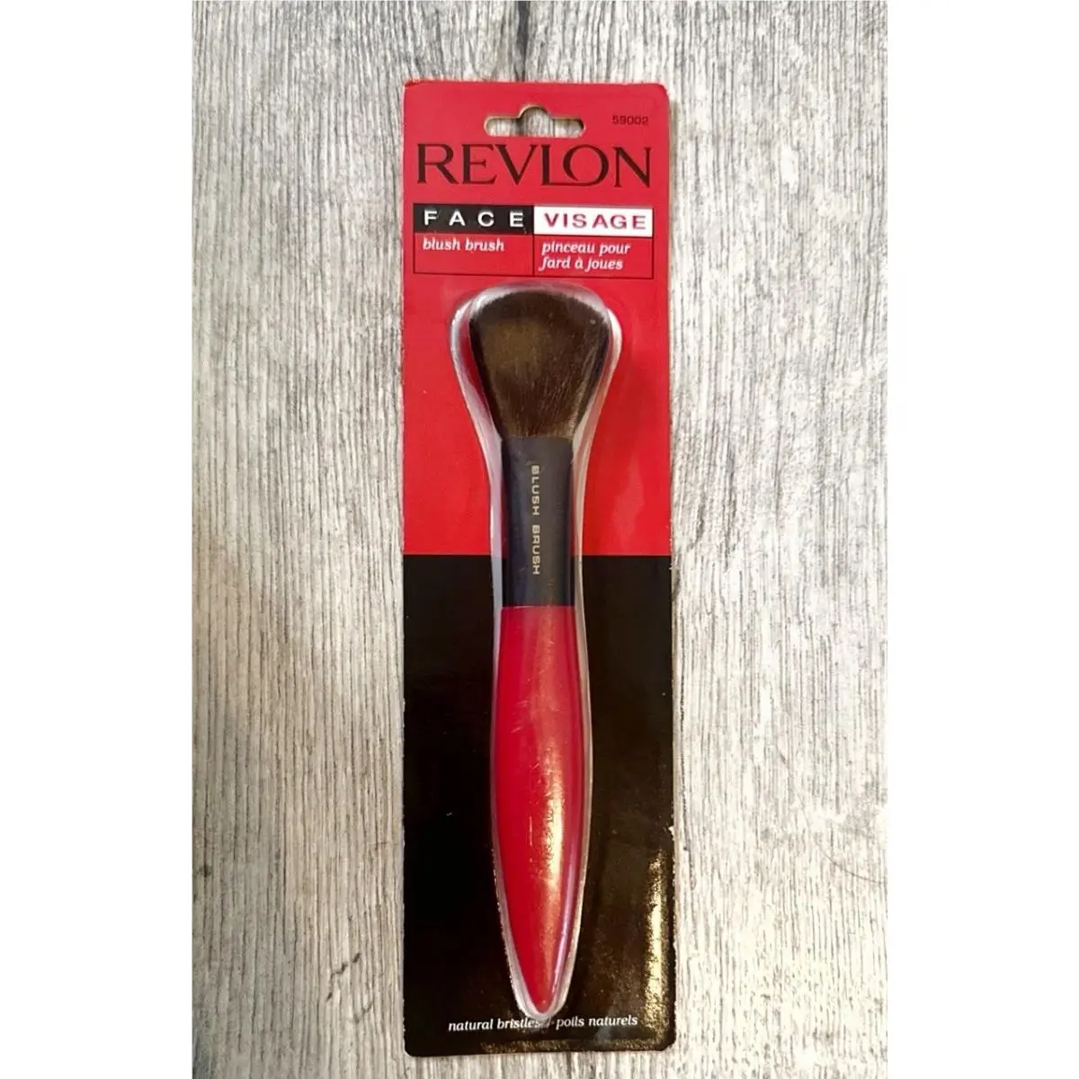 Vtg Revlon Makeup Cosmetics Blush Brush Natural Bristles 90’s Rare