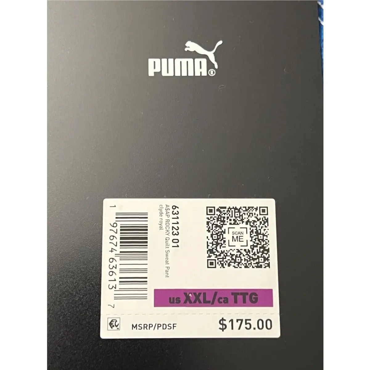 Puma clothing - Puma x A$AP Rocky Quilt Sweat Pants - 631123-01 - Clyde Royal (UPC: 197674636137) 10