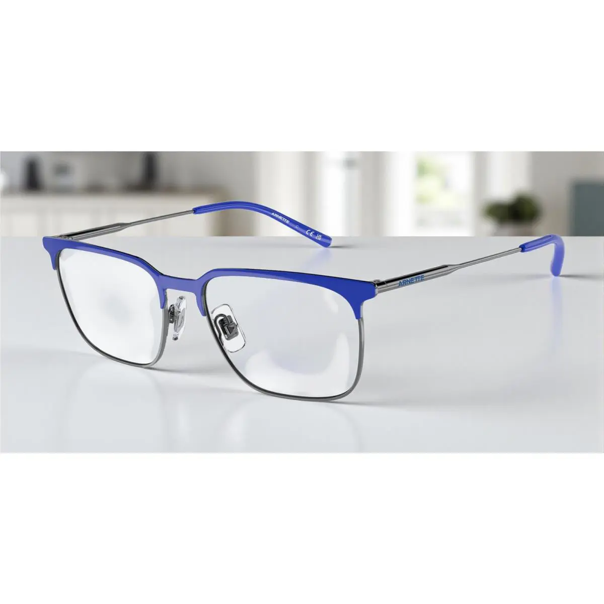 Arnette AN6136 763 Maybe Mae Royal Blue Transparent 53 mm Men`s Eyeglasses
