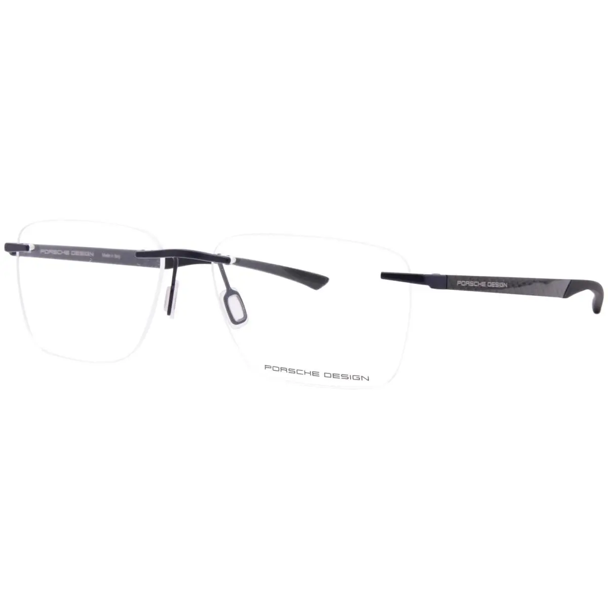 Porsche Design P8774 C0S1 Eyeglasses Men`s Blue/black Rimless Square Shape 56mm
