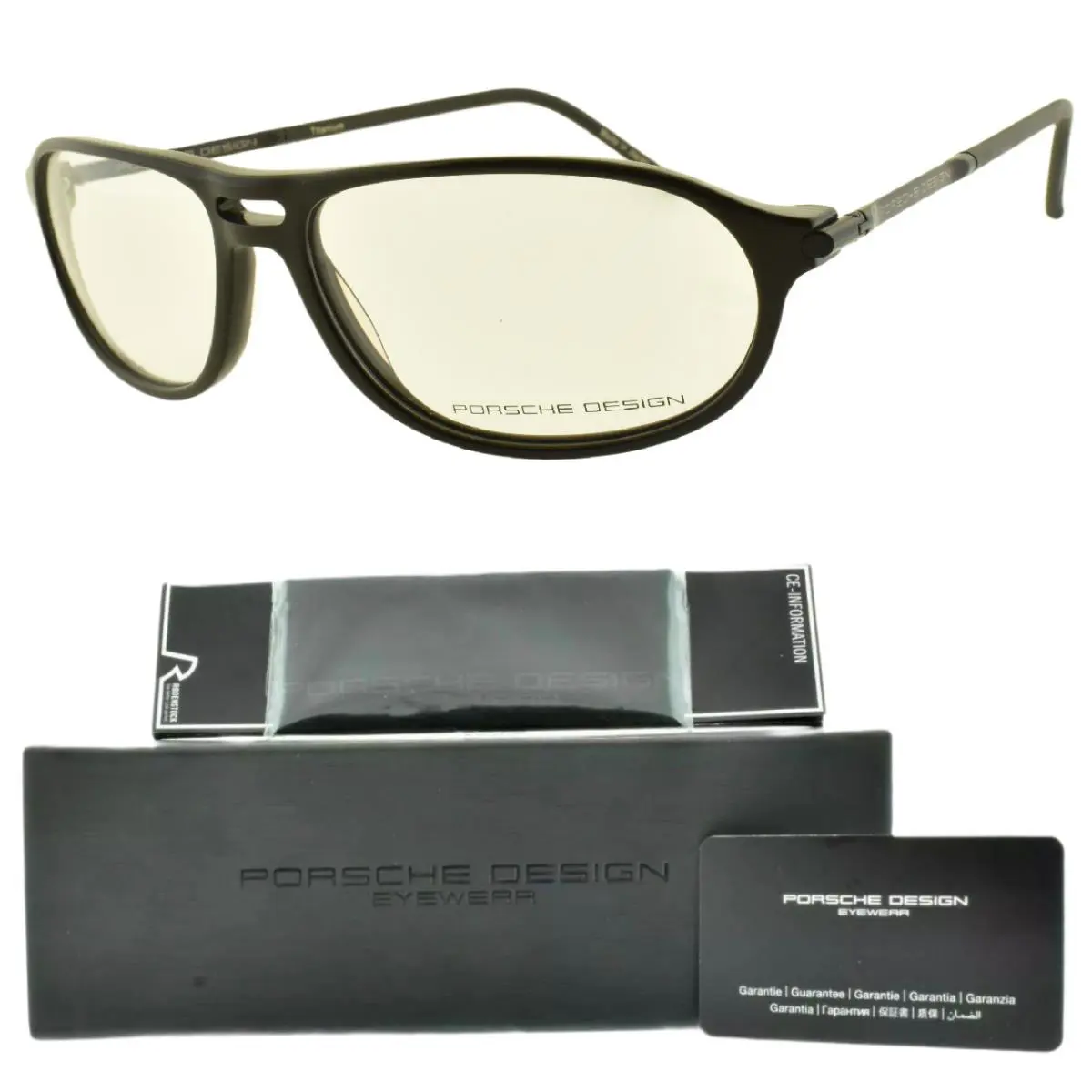Porsche P8138 C Black Pilot Full Rim Unisex Optical Frame Eyeglasses