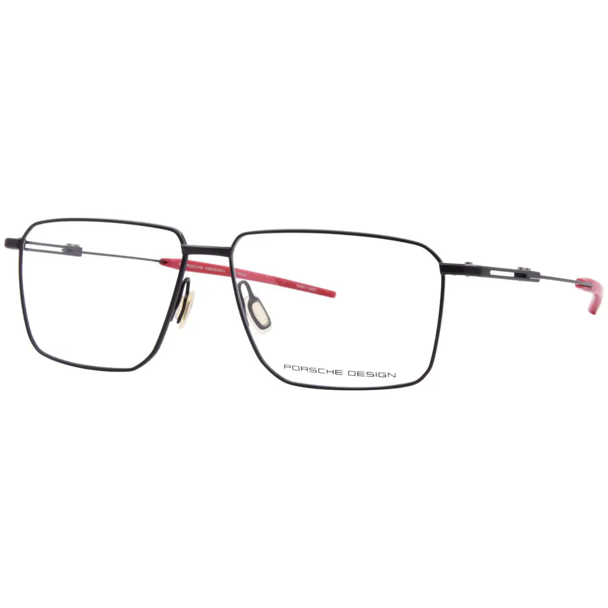 Porsche Design P8779 A000 Eyeglasses Men`s Black/red Full Rim Square Shape 58mm