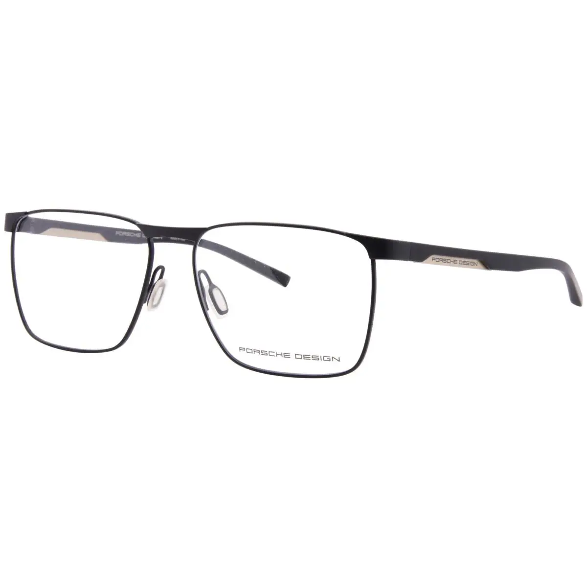 Porsche Design P8776 A000 Eyeglasses Men`s Black/gold Full Rim Square Shape 58mm