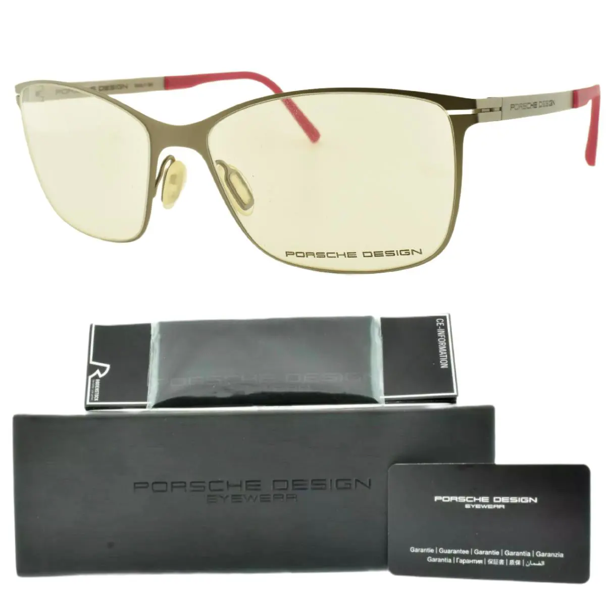 Porsche P8262 A 54 16 140 Grey/pink Rectangle Full Rim Unisex Optical Frame