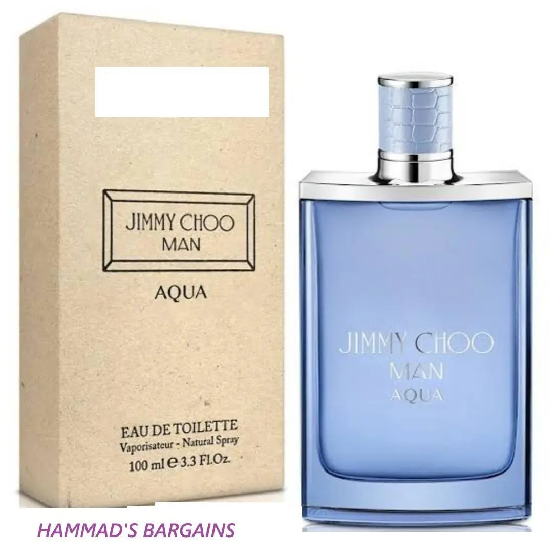 Jimmy Choo Man Aqua Edt 3.3 OZ / 100 ML with Cap IN Brown Box