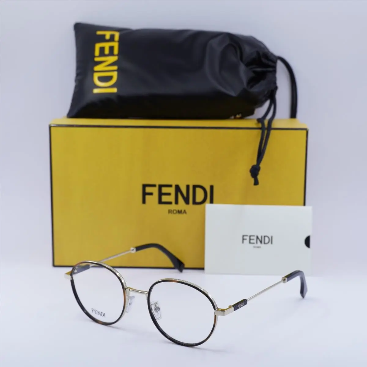 Fendi FE50052U 032 Havana/gold 51mm Eyeglasses
