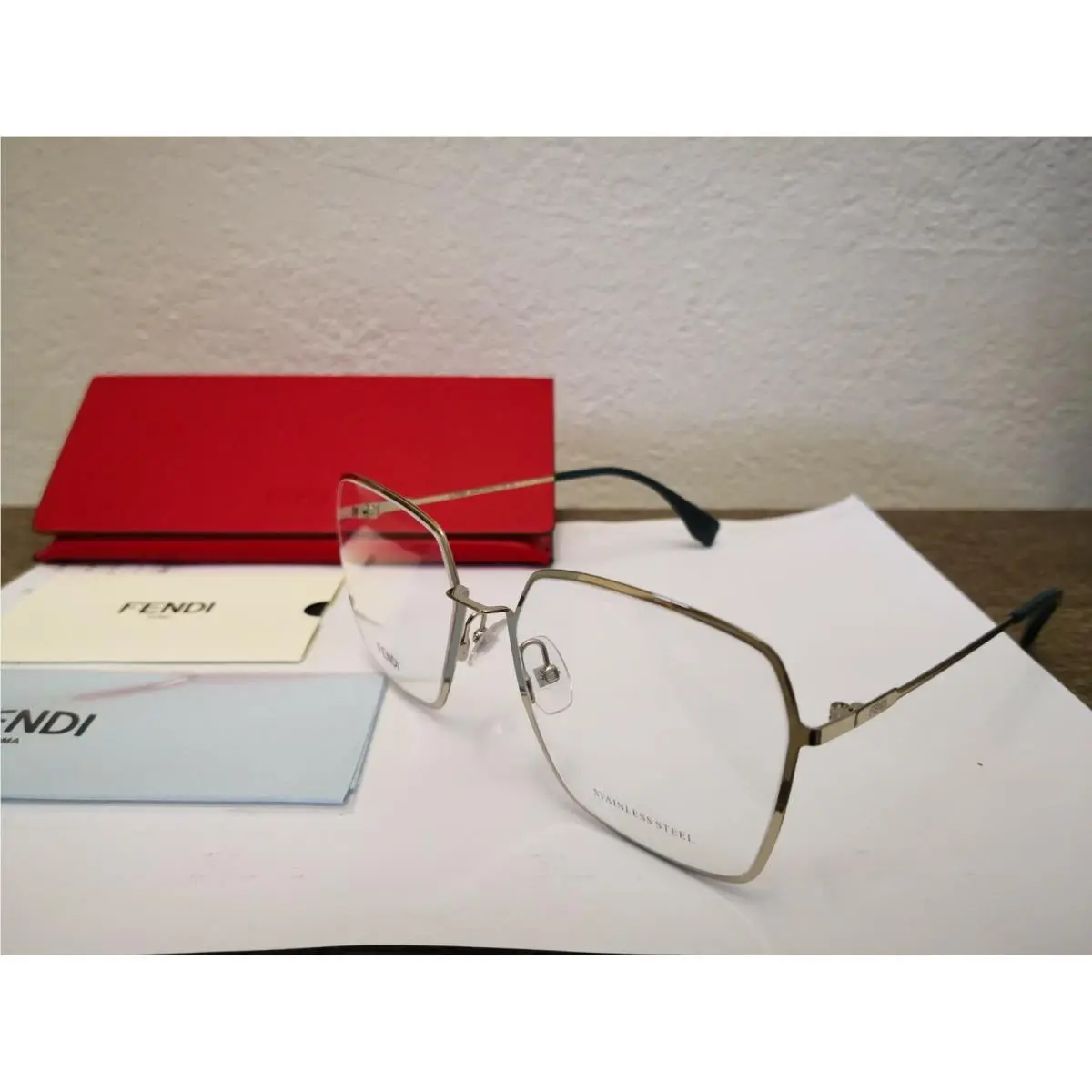 Fendi Women`s FF0333 3YG55 55mm Rx-able Optical Frames