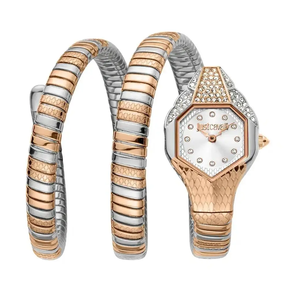 Snake Women`s JC1L193M0085 Signature Snake Two Tone Watch by Just Cavalli