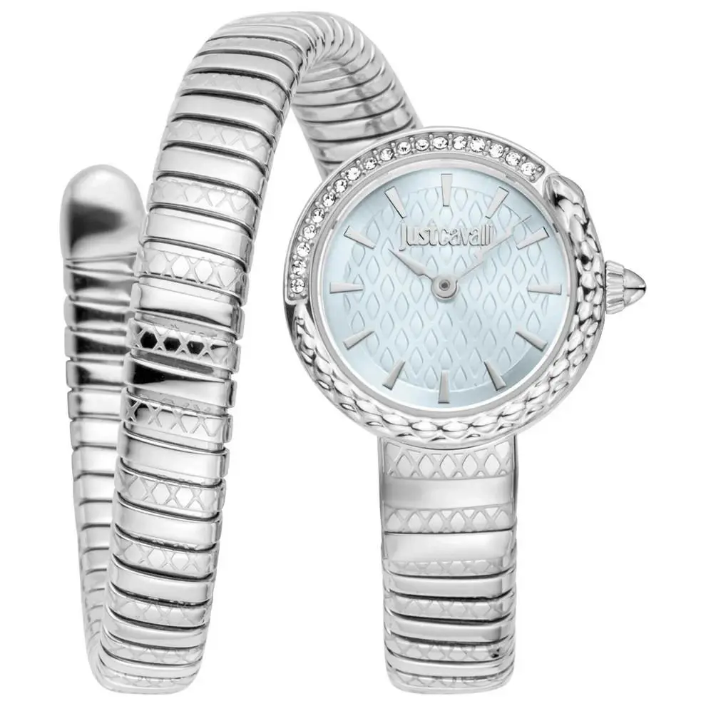 JC1L301M0015 Women`s SS Bracelet Light Blue Dial Quartz Watch by Just Cavalli