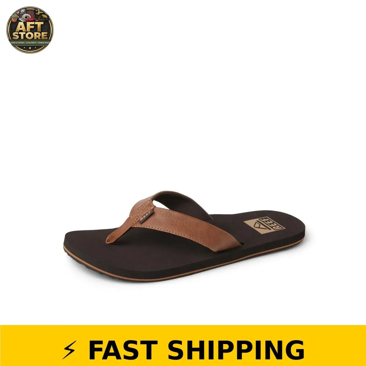 Reef Twinpin Mens Beach Flip Flop Soft Cushion Footbed Brown 11