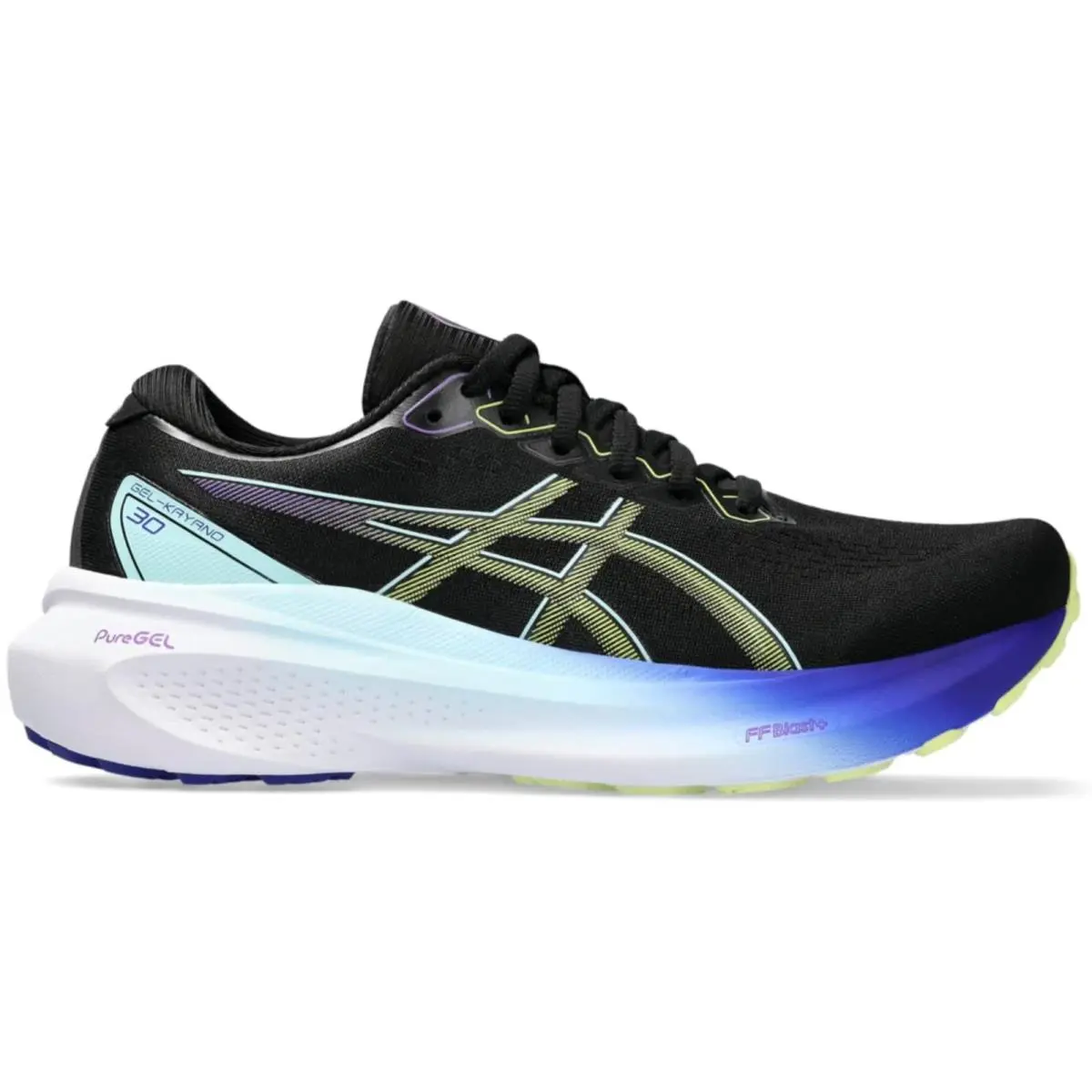 Asics Women`s Gel-kayano 30 Running Shoes US 5.5 Wide Black/glow Yellow- Rare