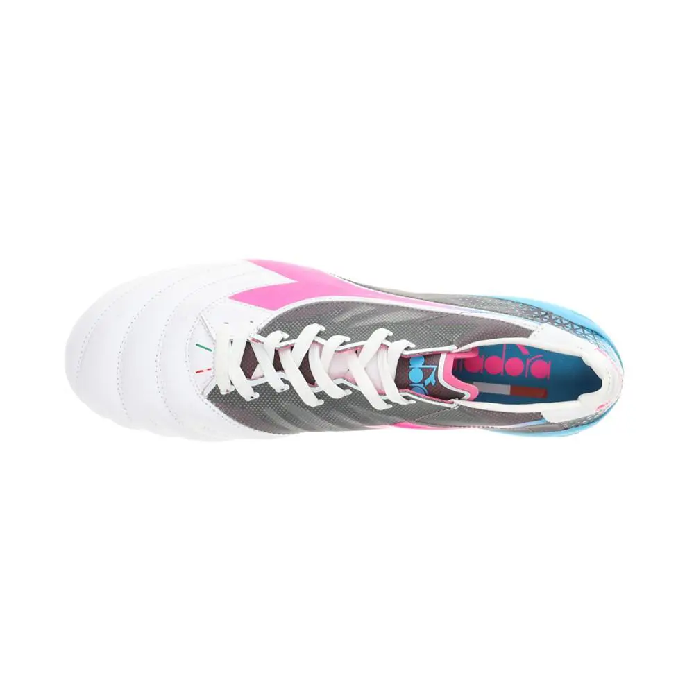 Diadora shoes - diadora Brasil Elite Veloce Gr Ita Lpx Soccer Cleats - 179596-D0662 - Blue, Pink, White 2