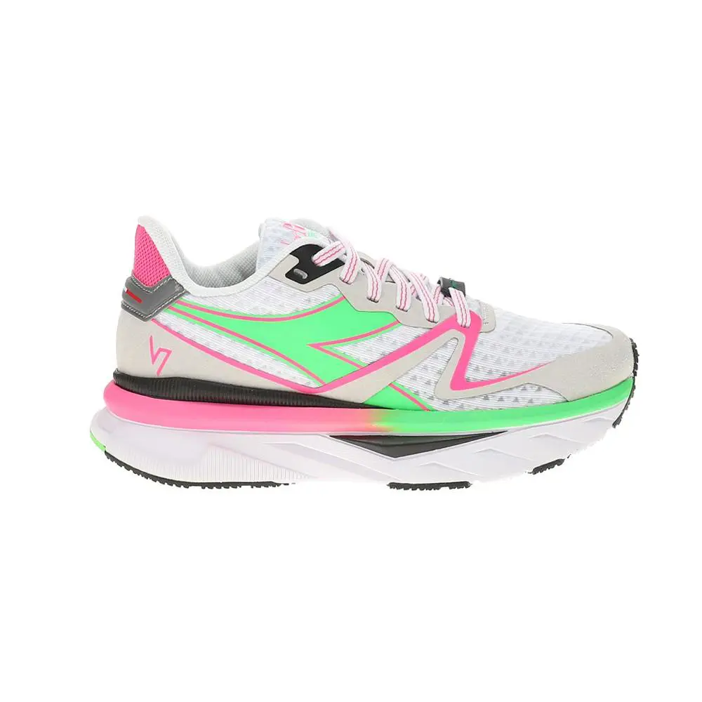 Diadora Atomo V7000 Running Womens Green Pink White Sneakers Athletic Shoes 1