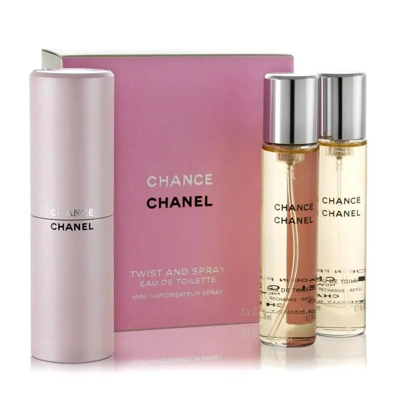 Chanel Chance Twist and Spray Eau DE Toilette Purse Spray 3x20 ML/3x0.7 Fl.oz
