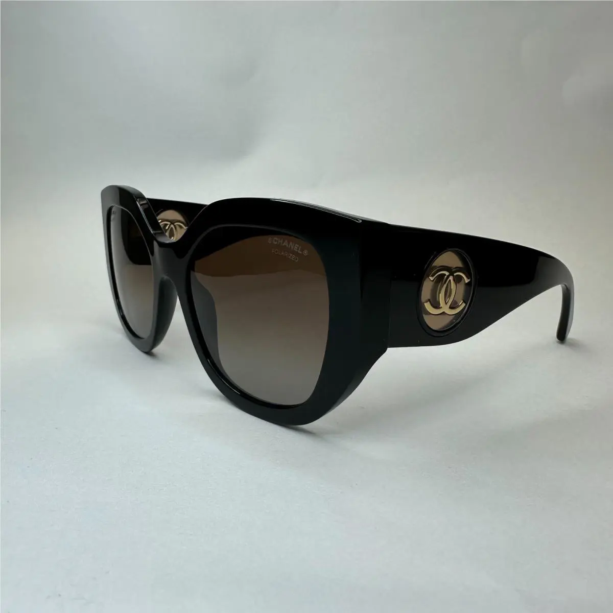 Chanel CH 5550 786/S9 Black w/ Brown Polarize Lenses