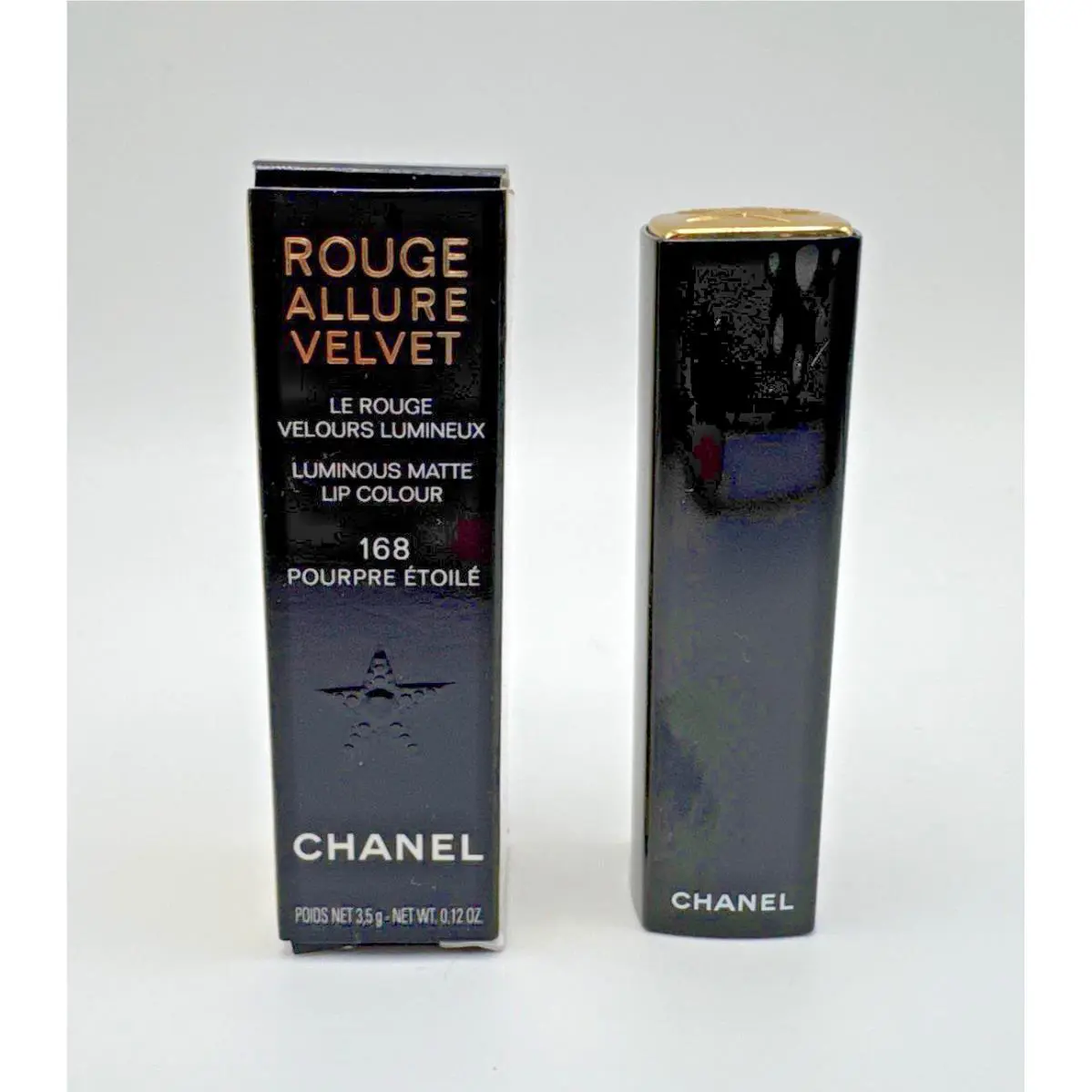 Chanel Rouge Allure Velvet Luminous Matte Lip LA Comet 168 Pourpre Etoile