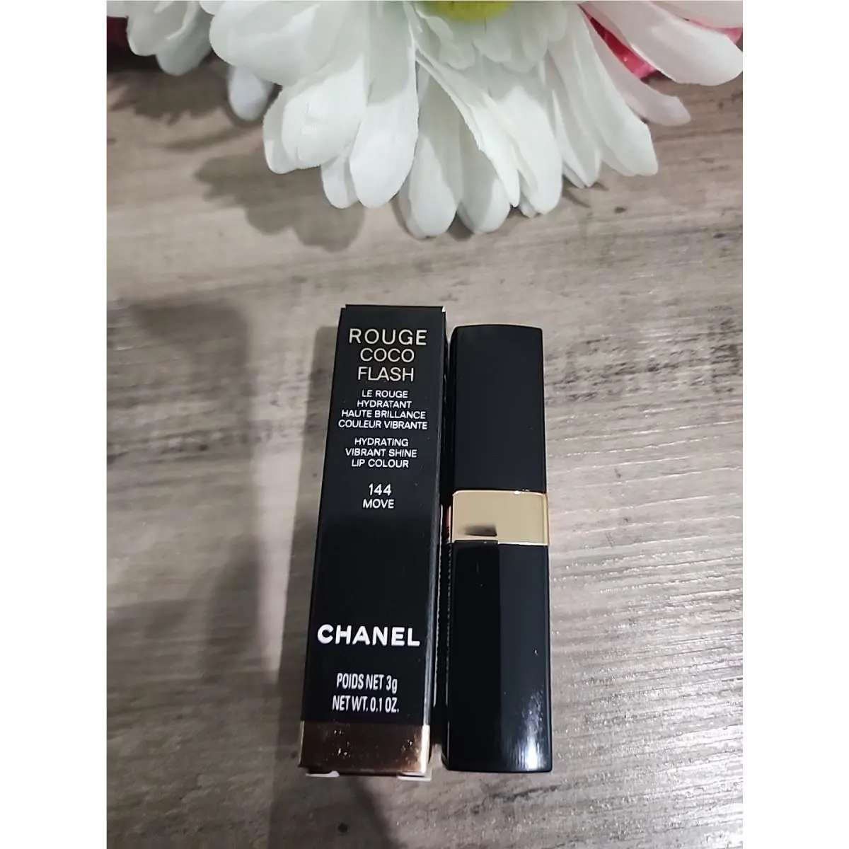 Chanel Rouge Coco Flash Hydrating Vibrant Shine Lip Color Lipstick 144 Move