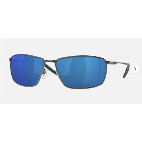 Costa Del Mar Turret Dark Gunmetal Blue Mirror Sunglasses 580p