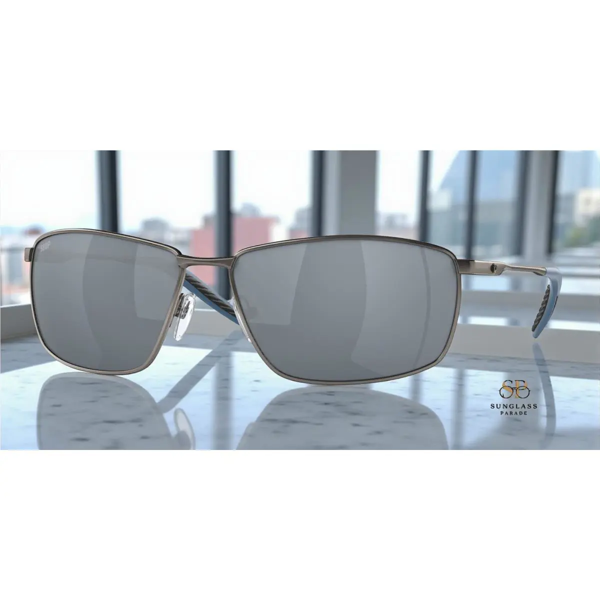 Costa Del Mar 6S6009 09 Turret Mt Dk Gunmetal Gray Silver Mir 63 Mens Sunglasses - Frame: Matte Dark Gunmetal, Lens: Gray Silver Mirror