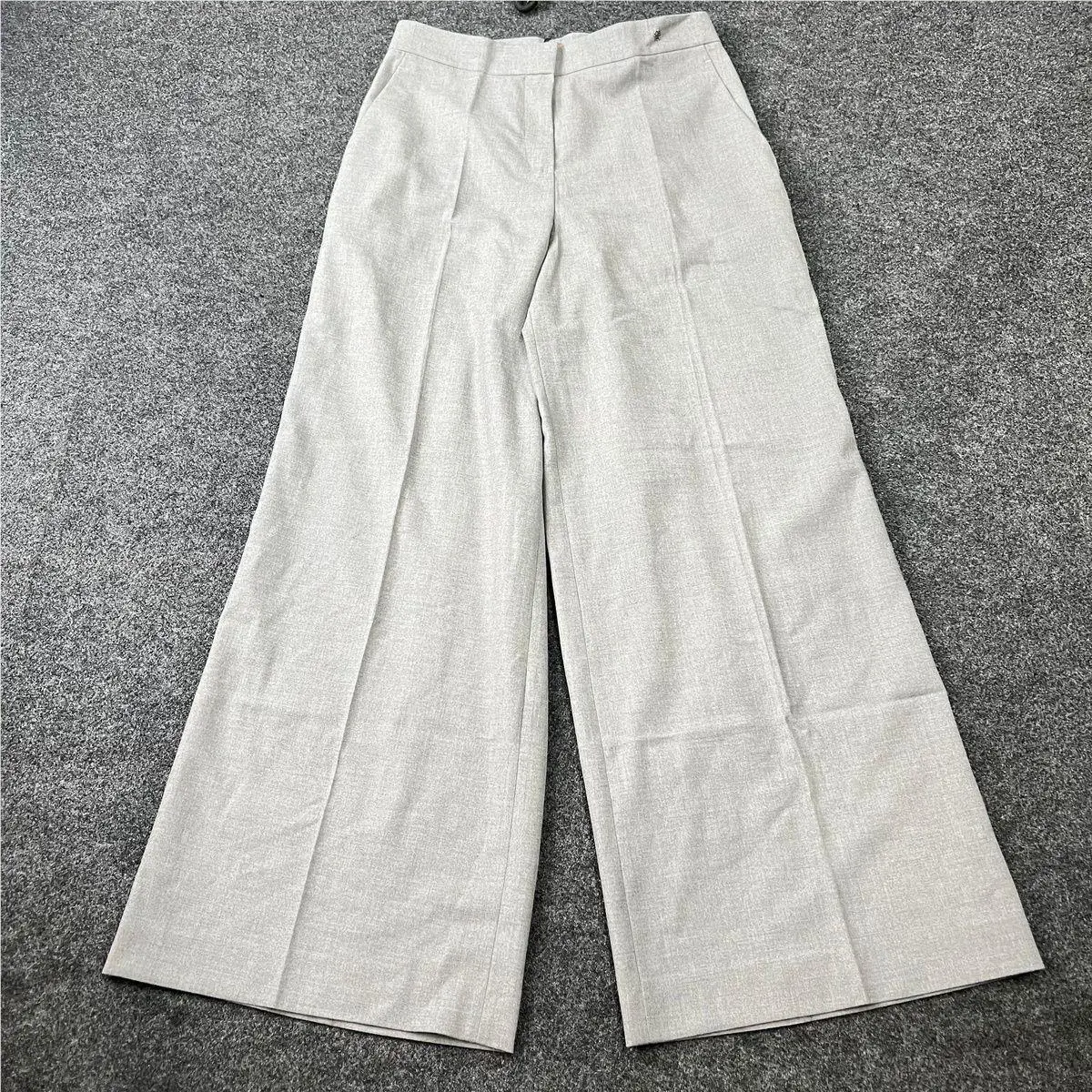 Carolina Herrera High-rise Wide-leg Pants Women`s Size 4 Gray