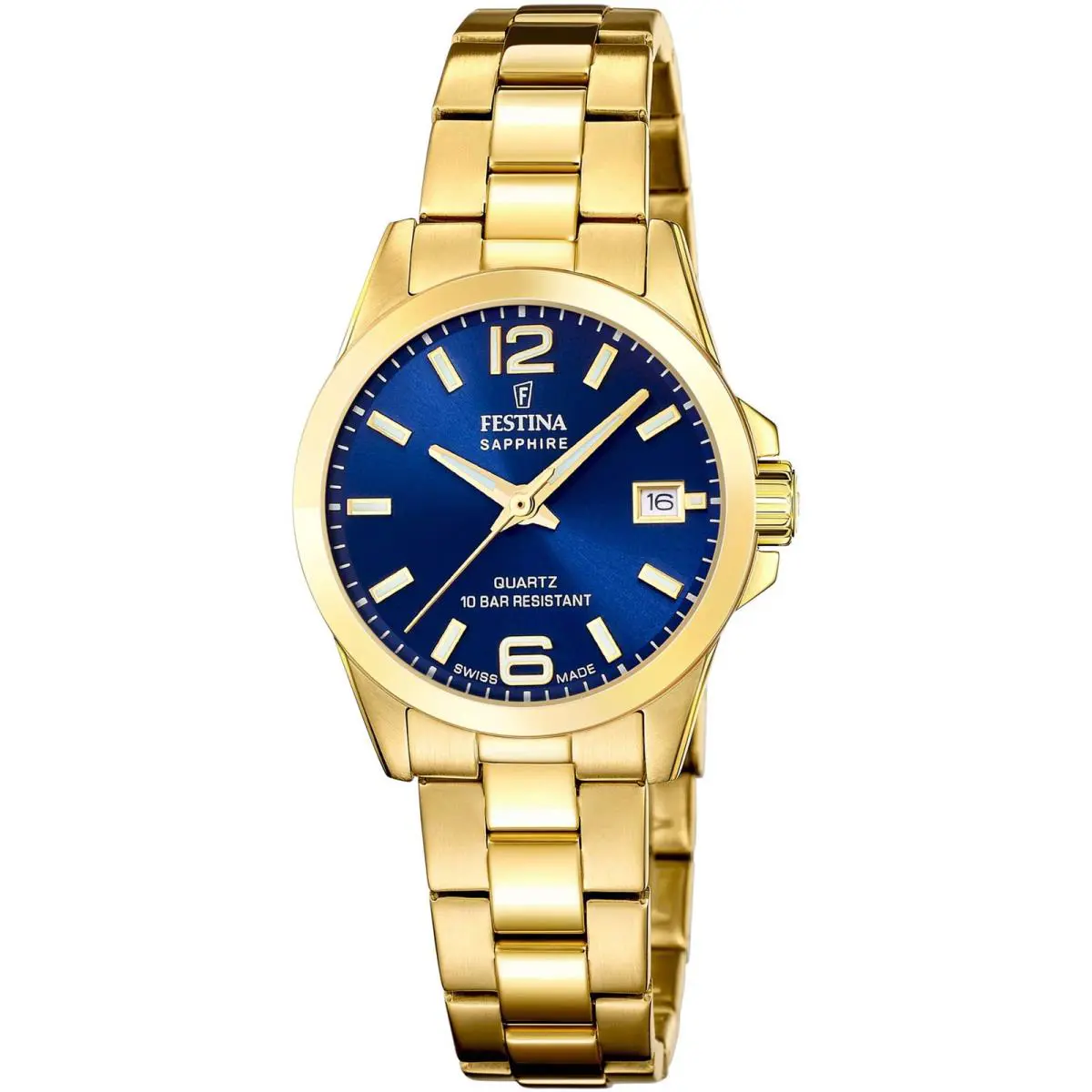 Classic Saphire Blue / Stainless Steel Blue Dial Wristwatch F20050-3 by Festina