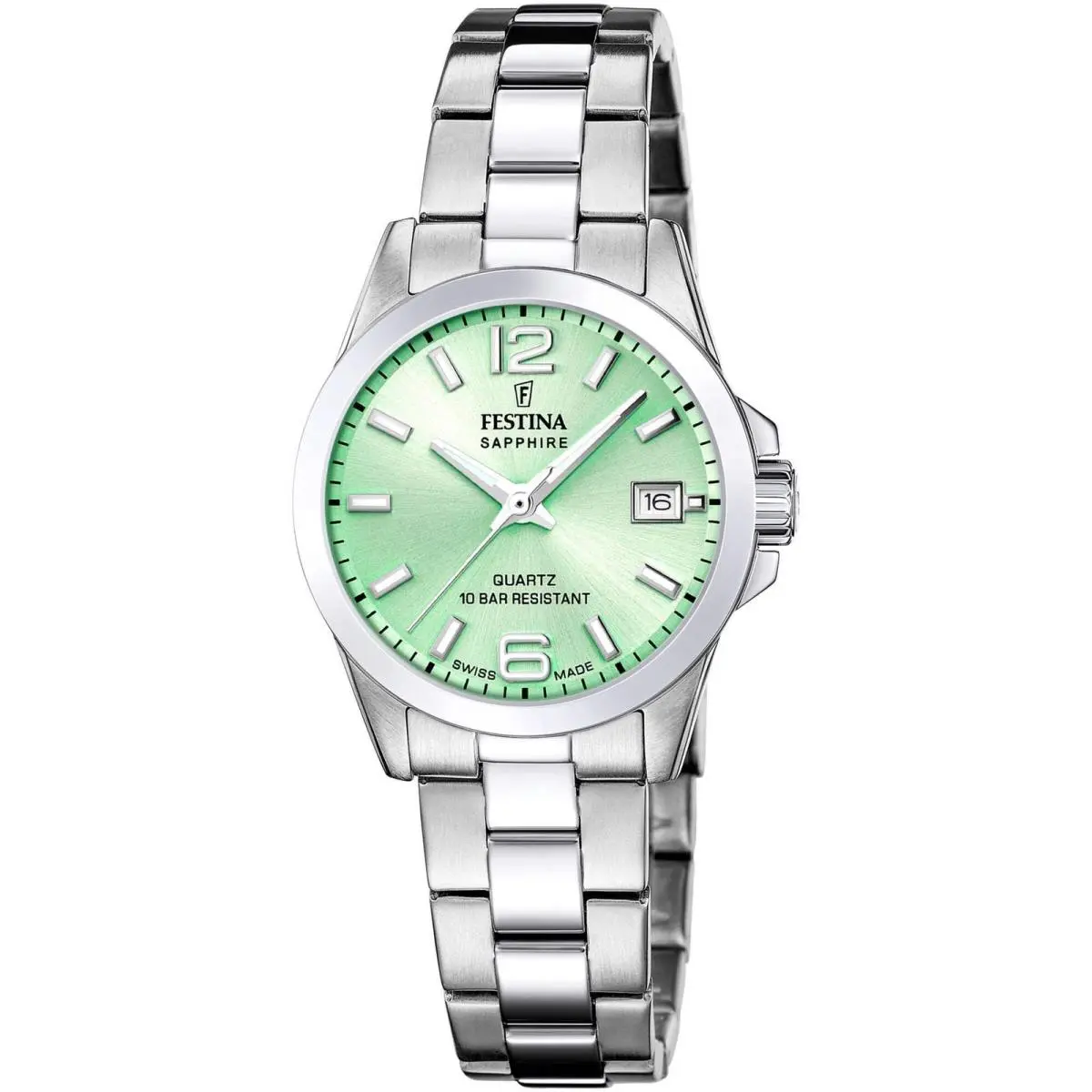 Classic Green / Stainless Steel Green Dial Wristwatch F20049-2 by Festina