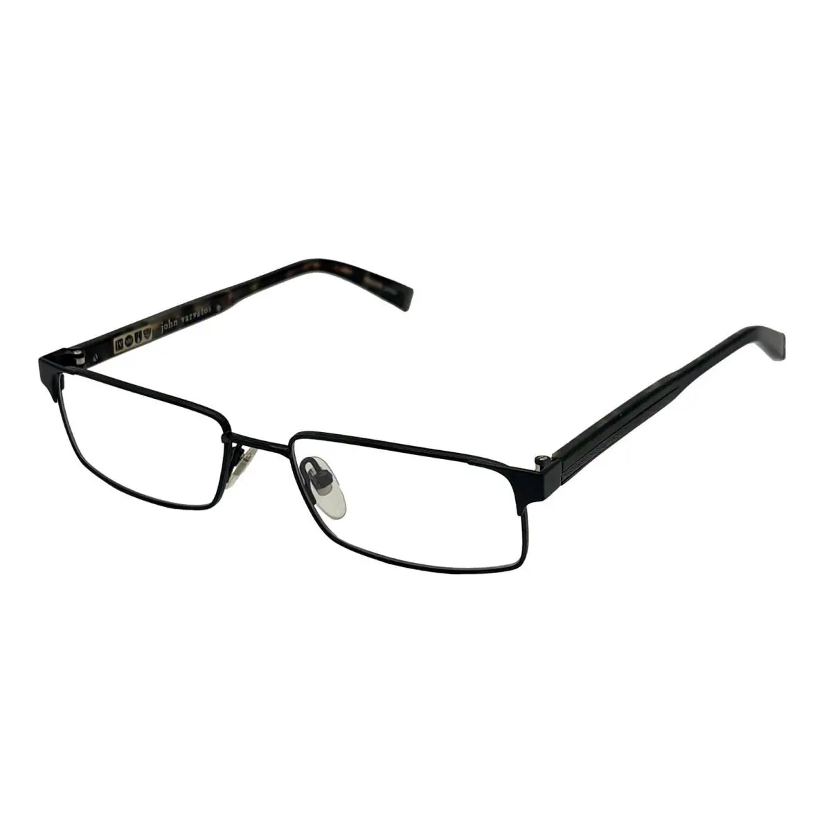 John Varvatos Eyeglasses Rectangle Men Black Eyewear Frame V135. 53mm
