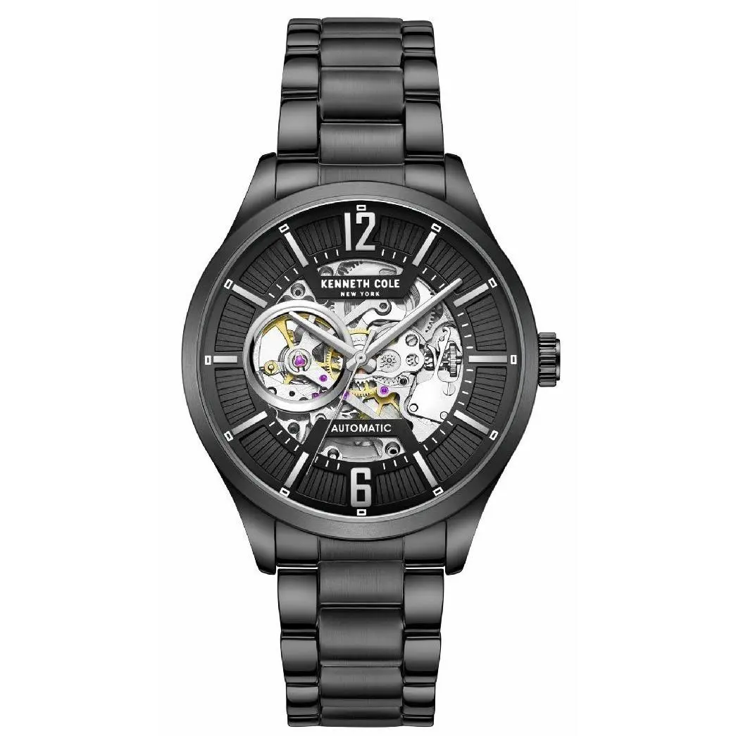 Kenneth Cole KCWGL2232505 Men`s Watch Automatic Black Stainless Steel Band