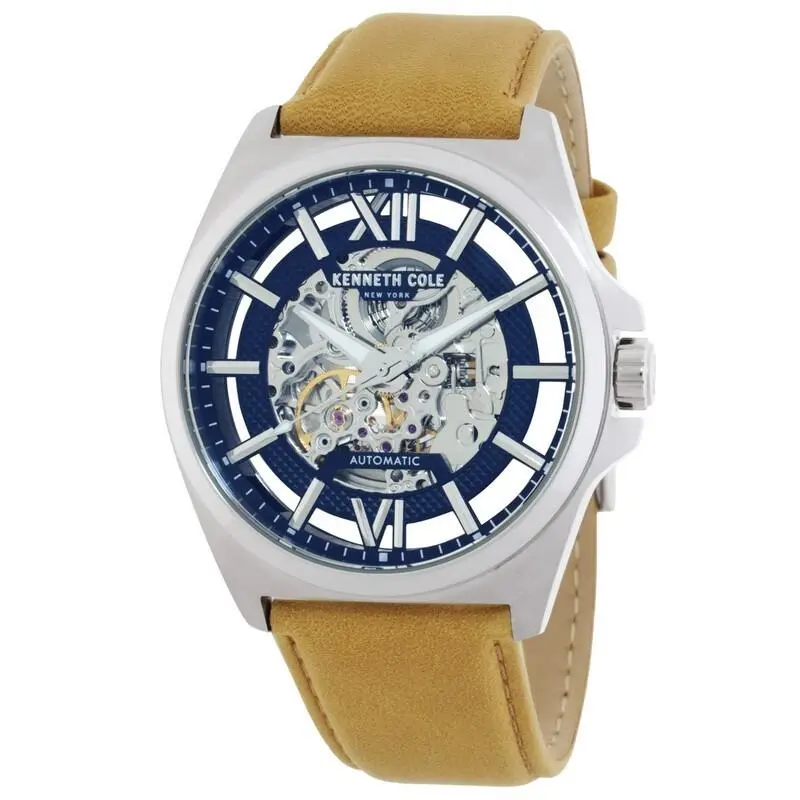 Kenneth Cole York Automatic Men`s Quartz Watch - KCWGX0065102 - Dial: Skeleton, Bezel: Silver-tone