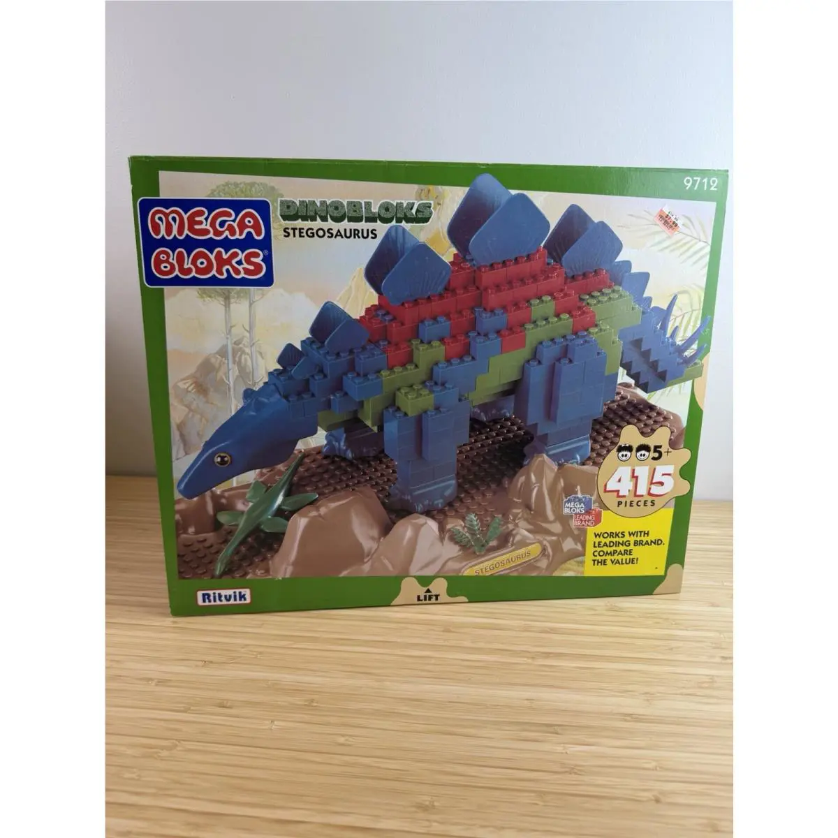 Ritvik Mega Bloks Dinobloks Stegosaurus Set 9712 Dinosaur 415 Pieces Nrfb