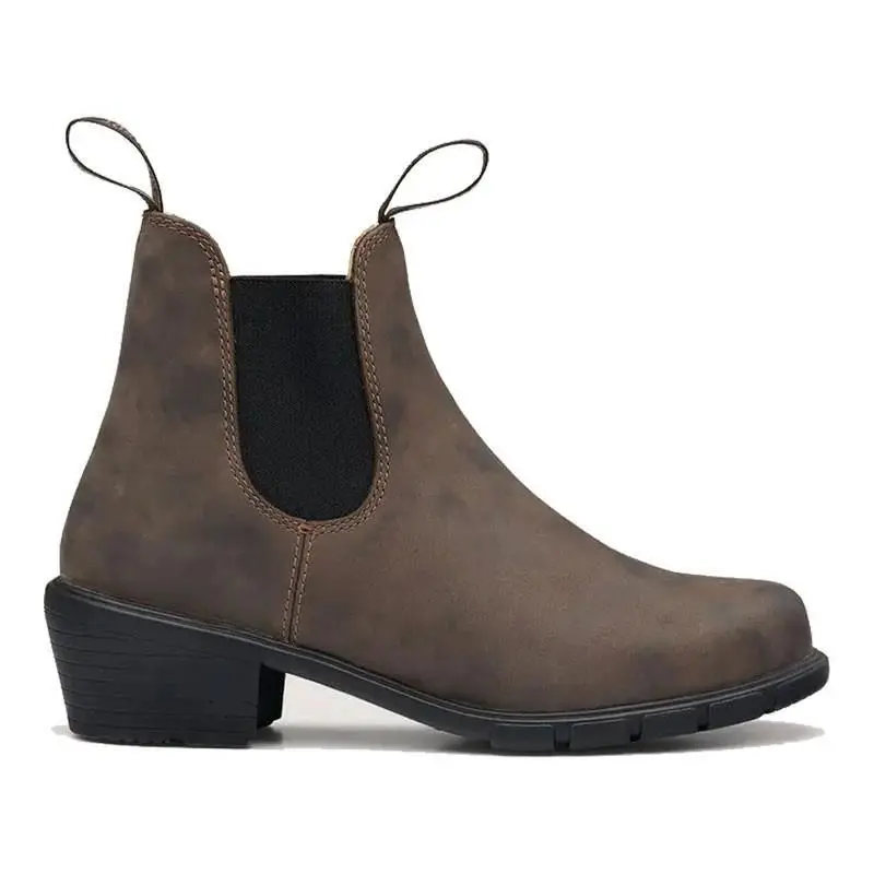 Women`s Heeled Chelsea Boots 1671 1673 1677 2060 2666 1677-Rustic Brown by Blundstone