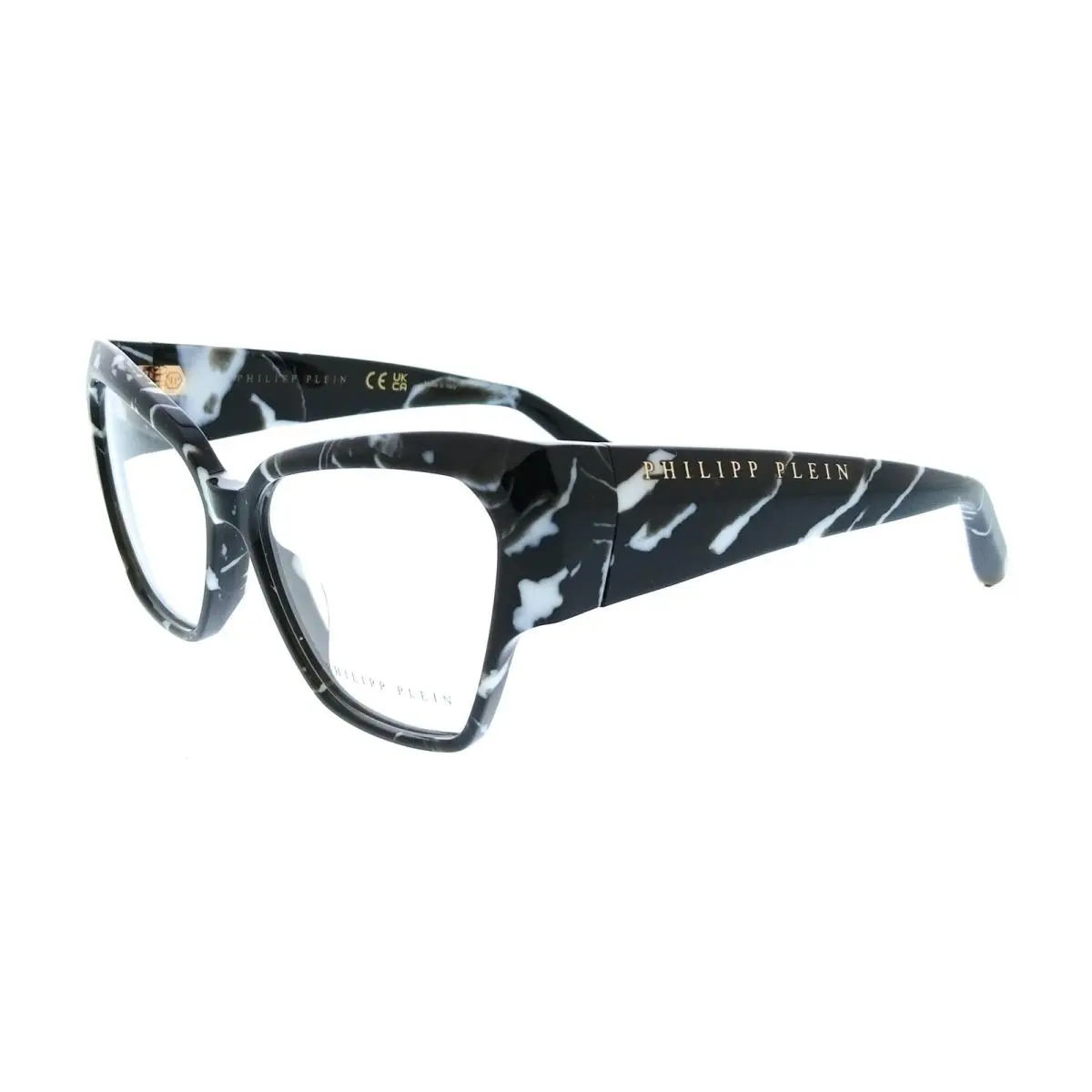 VPP100 550Z21 Marbled Black Square Womens Optical Frames by Philipp Plein