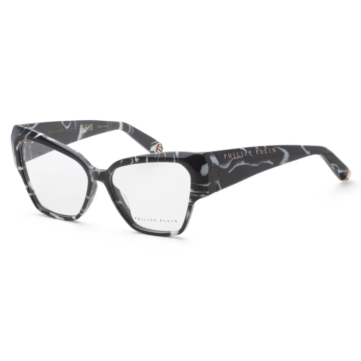 Philipp Plein Women`s 55mm Marbled Black Opticals VPP100550Z21