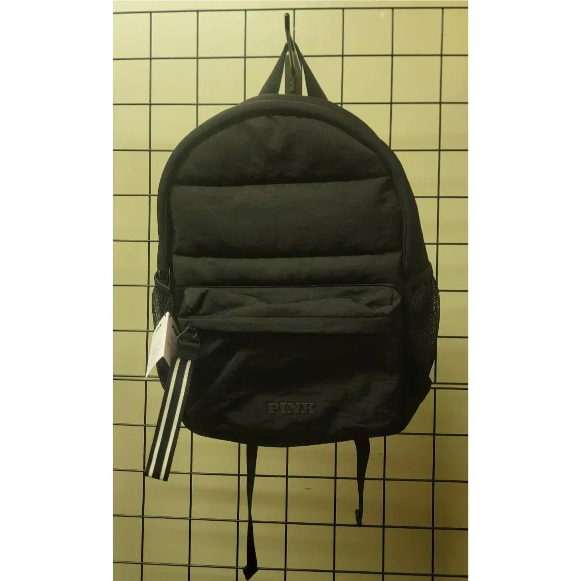 Victoria`s Secret Pink Campus Quilted Puffer Backpack Black by Victoria's Secret