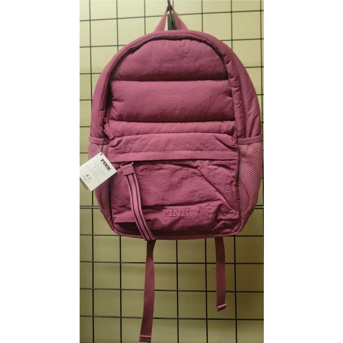 Victoria`s Secret Pink Campus Quilted Puffer Backpack Pink by Victoria's Secret