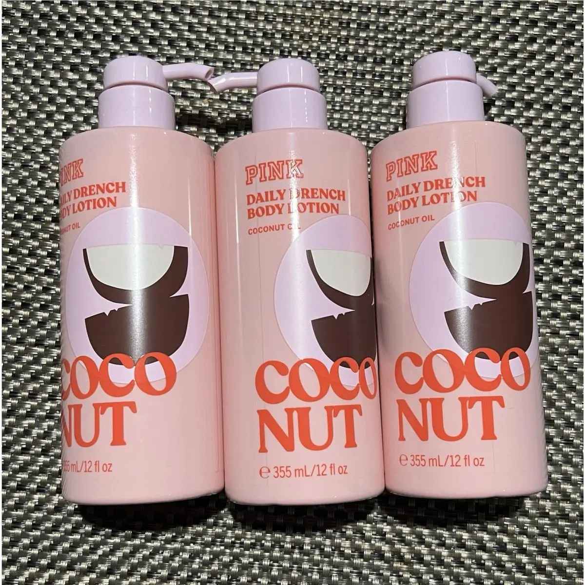 3 Victoria`s Secret Pink Coconut Daily Drench Body Lotion Coconut Oil