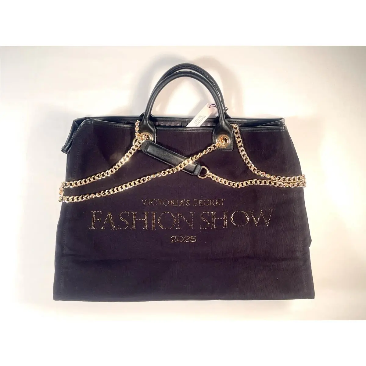 Victoria`s Secret 2025 Fashion Show Backstage Double Handle Tote Bling Black