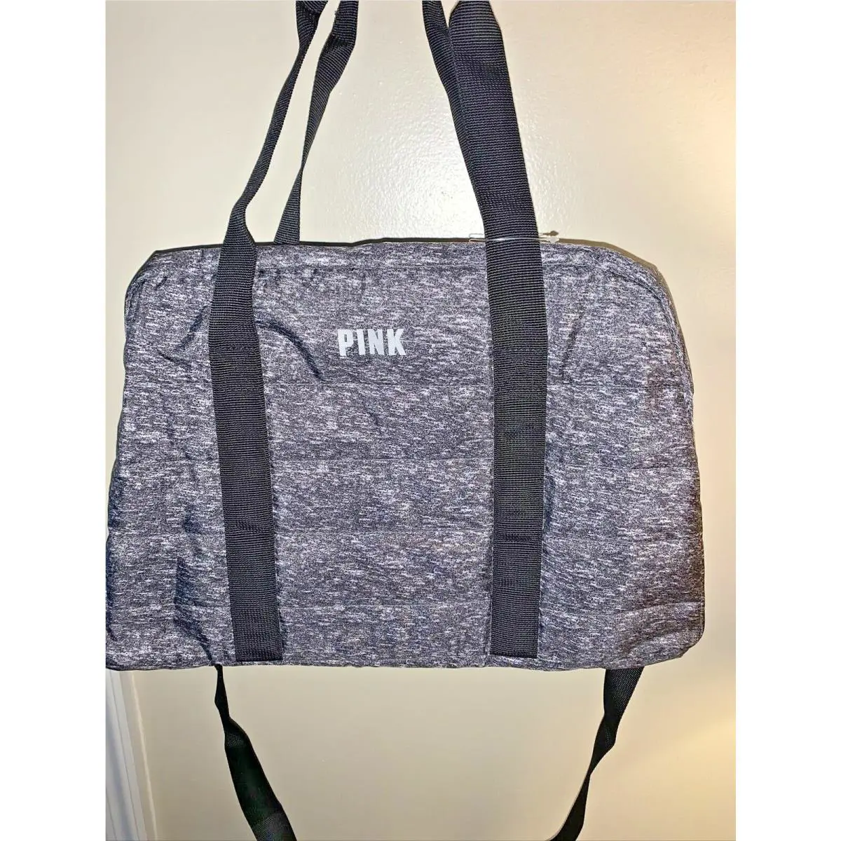 Victoria’s Secret Pink Collection Duffle Bag Heathered Grey Org 40 Overnight