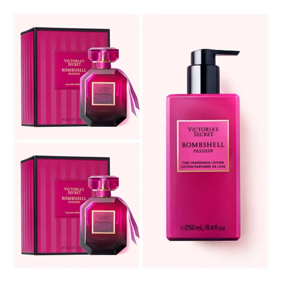 Victoria`s Secret Bombshell Passion Edp 1.7 Fl.oz. 2 and Fragrance Lotion