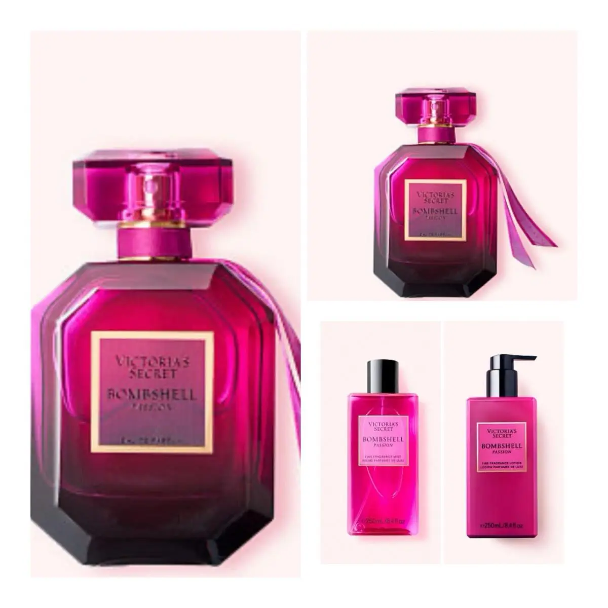 Victoria`s Secret Bombshell Passion Edp 1.7 Oz. 2 /fragrance Mist/lotion