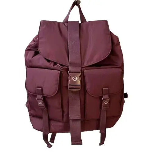 Victoria`s Secret Pink 2024 Nylon Cargo Backpack Full Size School Bag Wild Rose