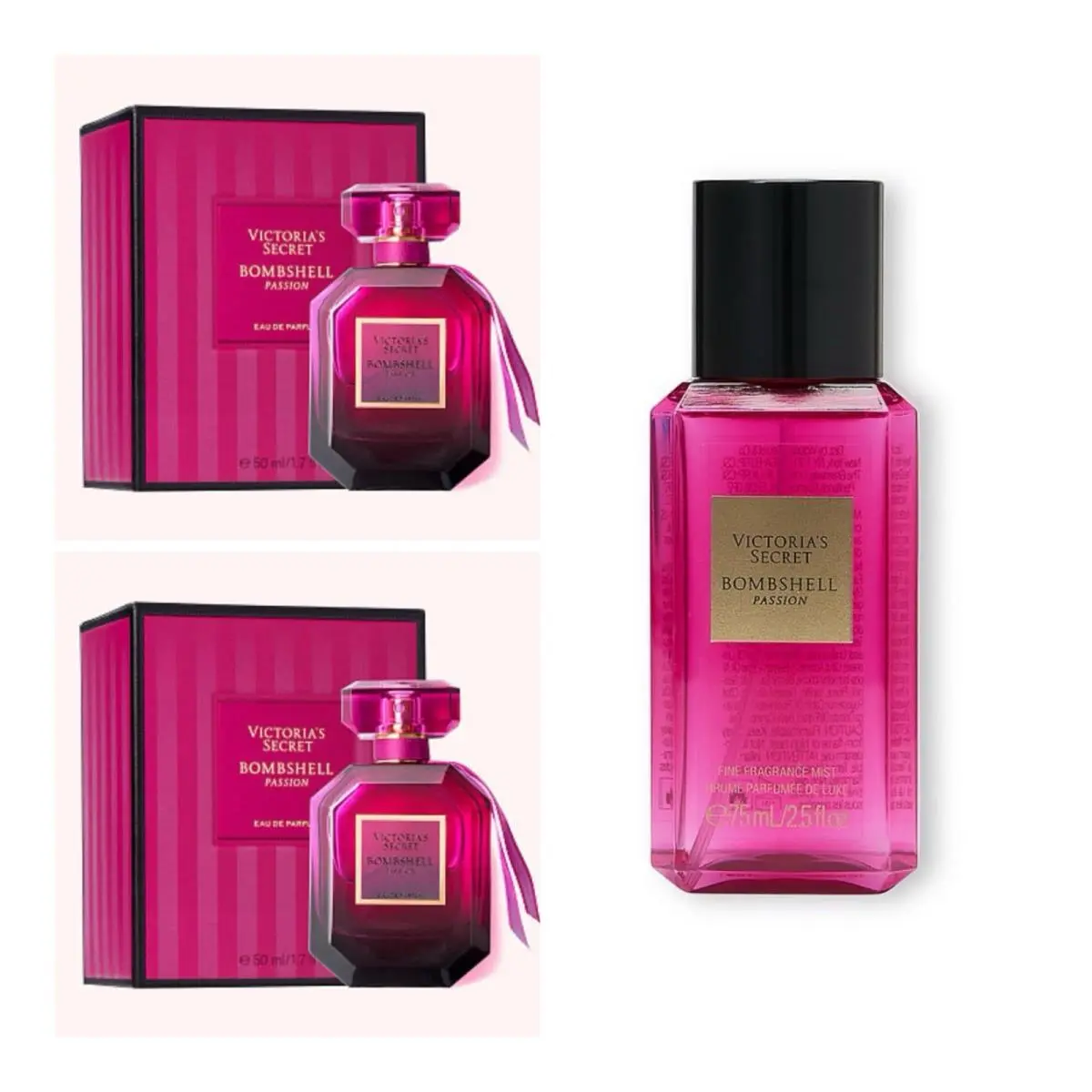 Victoria`s Secret Bombshell Passion Eau de Parfum 1.7 Fl.oz 2 Fragrance Mist