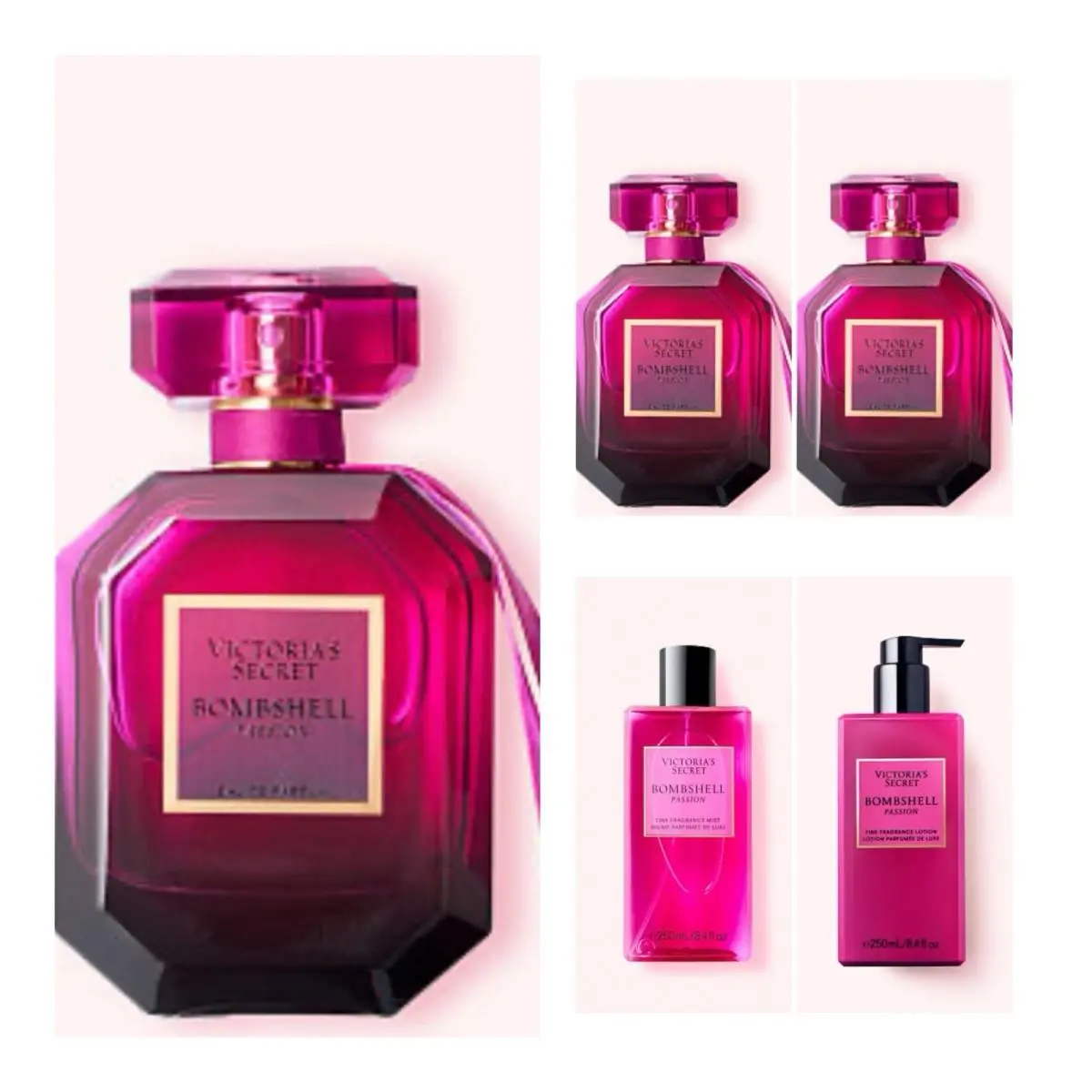 Victoria`s Secret Bombshell Passion Edp 1.7 Oz. 3 /fragrance Mist/lotion