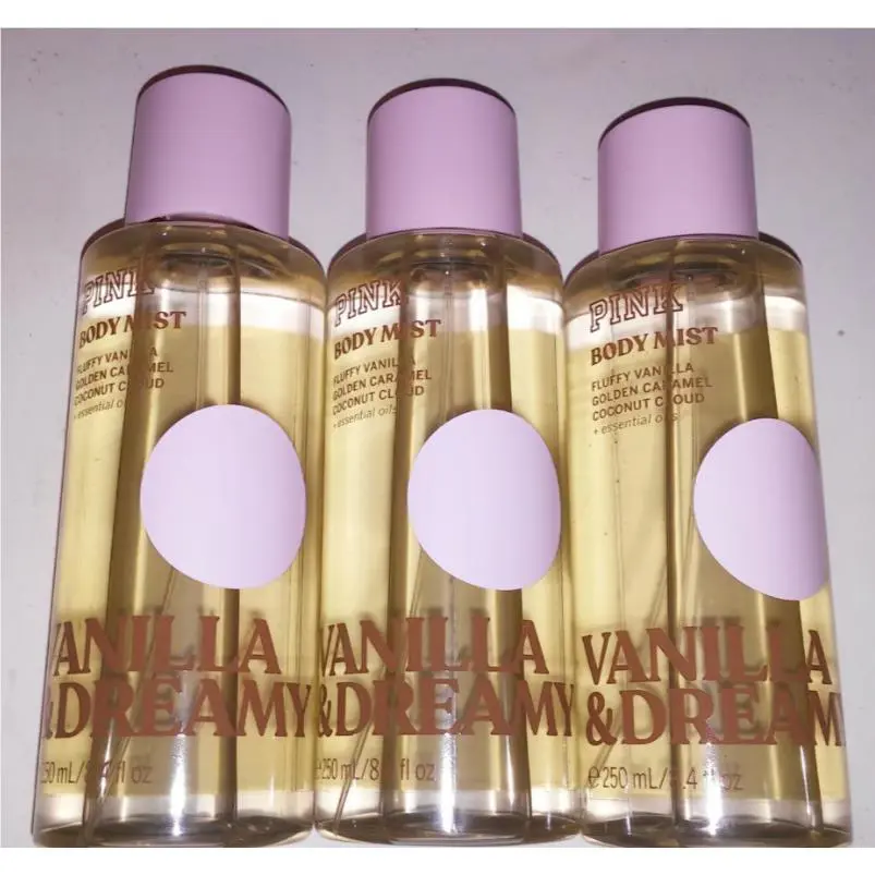 Set of 3 Victoria`s Secret Pink Fragrance Mist Body Spray Vanilla Dreamy